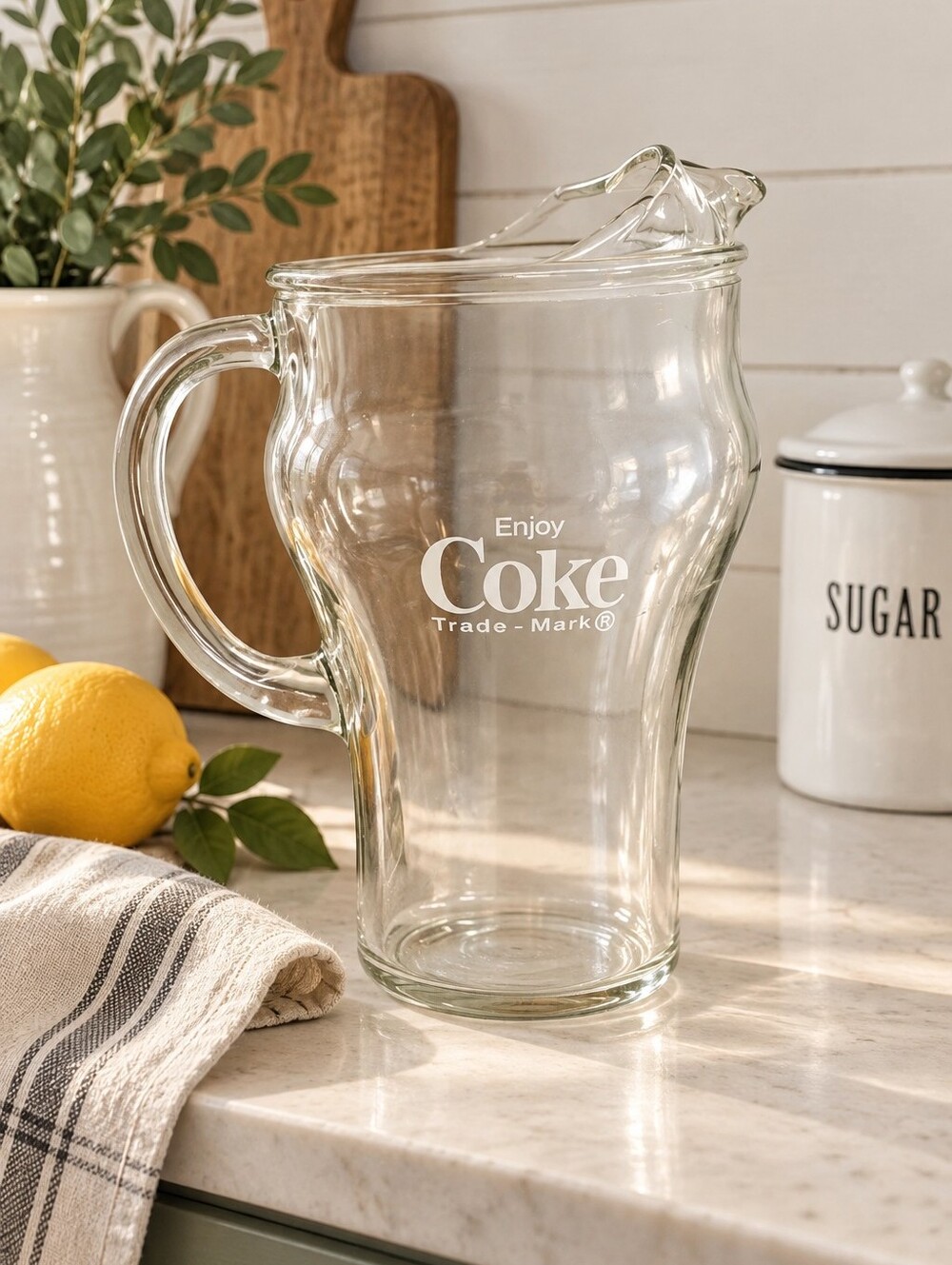 Vintage Coca Cola Glass Pitcher